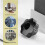 5 pieces Black star grip knobs, female thread diameter 8mm,  diameter 40mm 5