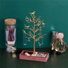 Birds and Nature Necklace Jewelry Rack Light Luxury Velvet Jewelry Rack Necklace Display Rack for Jewelry Storage