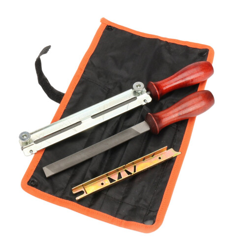 5Pcs/Set Chainsaw Sharpening Filing Kit 5.2Mm File Fits For  3/8 Pro Chain 1