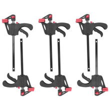 6 Pcs Quick Grip Clamps, 4 Inch Ratchet Bar Clamps One Hand Quick-Release Bar Clamp Tools for Wood Fast Easy Clamping