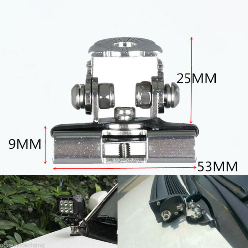Universal 2X A Pillar Hood Led Work Light Bar Mount Bracket Clamp Holder Offroad 2