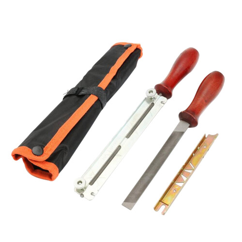 5Pcs/Set Chainsaw Sharpening Filing Kit 5.2Mm File Fits For  3/8 Pro Chain