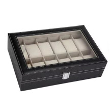 PU Leather Watch Display Box Collection Storage Rack Box Jewelry Storage Box Watch Storage 12-Digit Watch Box