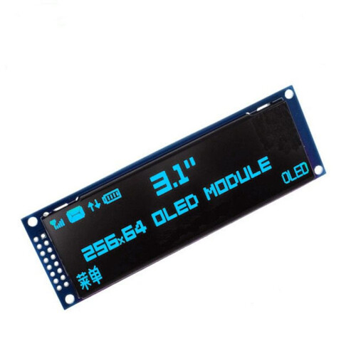 Display OLED de 3,12 Polegadas 256x64 SSD1322 Driver Módulo LCD Gráfico Paralelo/SPI Pino de Solda para /C51 Azul 2