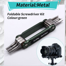 X FILM RIOT Kit de Chave de Fenda Dobrável 7 em 1, Conjunto de Chaves Universais de Metal com Posicionamento Multiângulo