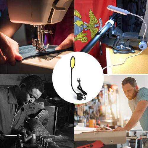 Portable 8W 220V COB LED Sewing Machine Working Light with Mounting Base for Lathes Drill Presses Workbenches EU PLUG 2