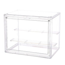 Display Stand Transparent Ladder Model Storage Box Hand Puppet Display Box 27x18x22CM