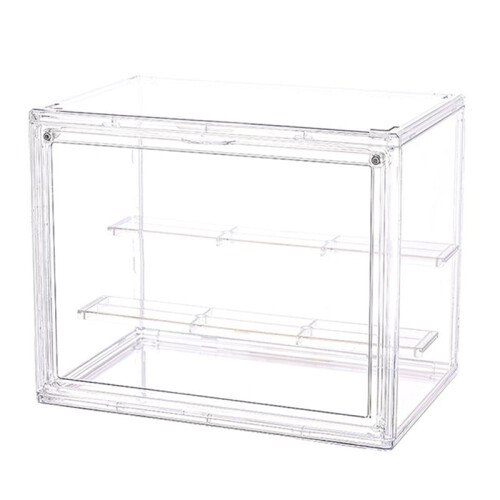 Display Stand Transparent Ladder Model Storage Box Hand Puppet Display Box 27x18x22CM