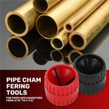 2 Pcs Inner and Outer Reamer Pipes and Pipe Deburring Reamer Pipe Chamfering Tools Suitable for PVC PPR Copper Pipe -A