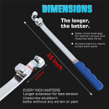 Wrench Extension Tool Bar, Torque Adapter Wrench Extension, Perfect for Mechanics, DIYers, Garage Mechanics
