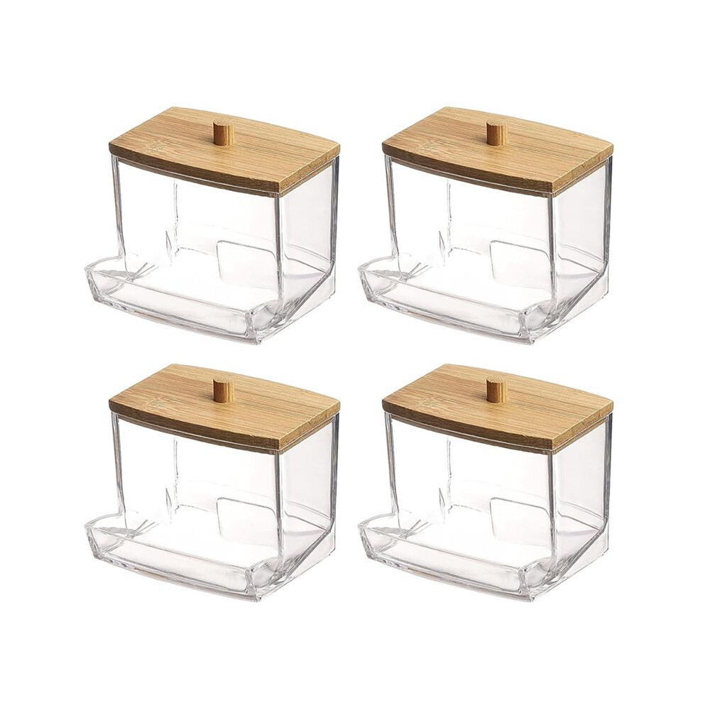 Cotton Swab Holder, Cotton Swab Dispenser, Bathroom Storage Jar Storage Container with Lid