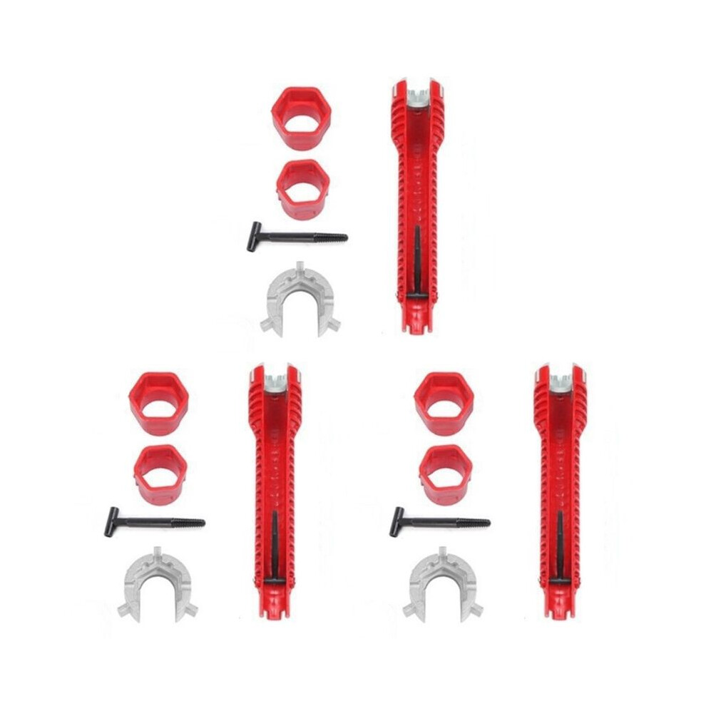 3 Sets Multifunctional Faucet Wrench Tool For Bathroom Plumbing Repair Sink Repair Wrench 4713740762584