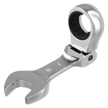 Short Handle Ratchet Wrench with Movable ,Quick Dual-Purpose Open End Wrench,Hardware Tool, Labor-Saving Wrench 18mm