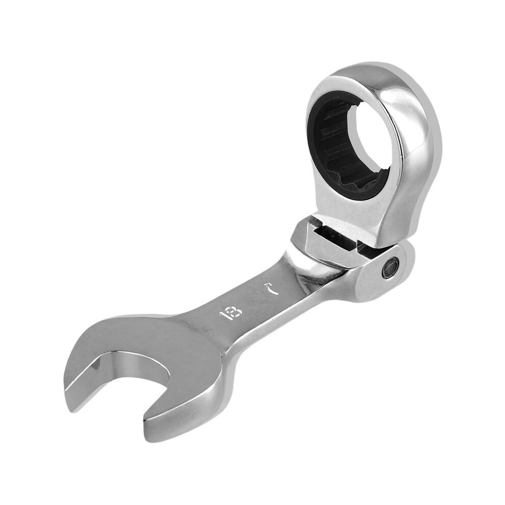 Short Handle Ratchet Wrench With Movable ,Quick Dual-Purpose Open End Wrench,Hardware Tool, Labor-Saving Wrench 18Mm 4713698708672