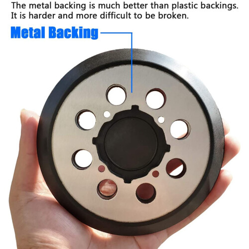 5 Inch Hook-&-Loop Sander Pad with Metal Backing for  Random Track Sander - Compatible with Models DWE6421,2Pack 2