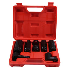 7pcs Universal O2 Oxygen Sensor Socket 6 Point Wrench Tool Remover Installer Set Sensor Removing Tool Kit