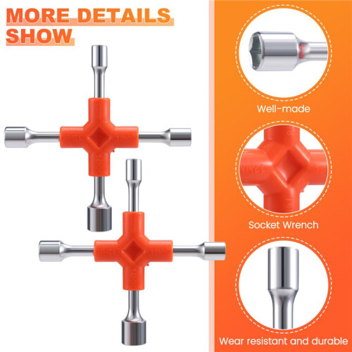 Multi-Function Spanner Multi- Outer Hexagon Tool Bike Repair Tools Portable Three Hexagonal Internal Wrench 2