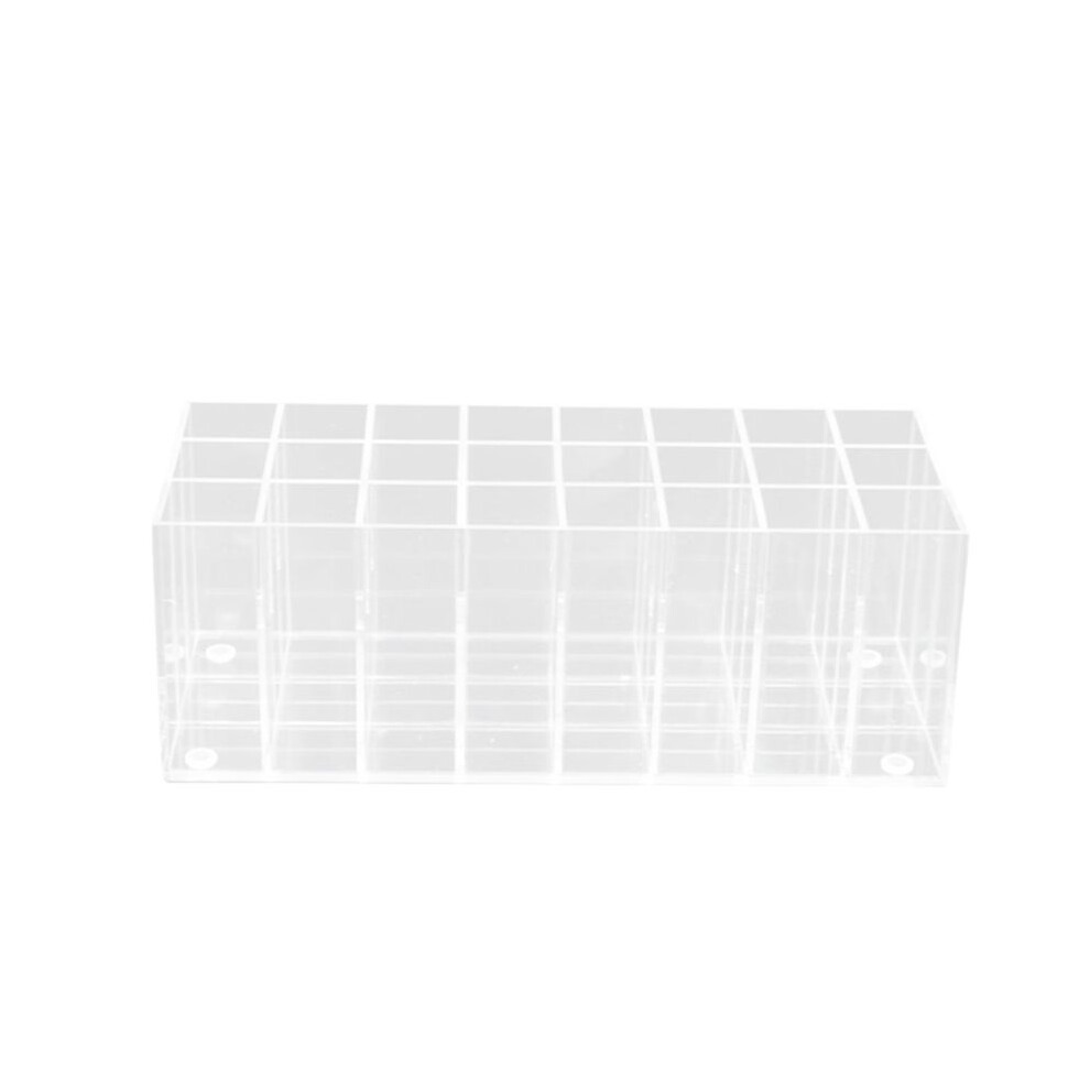 24-Grid Lipstick Storage Box Lip Gloss Container Nail Polish Storage Box Makeup Rack Cosmetics Display Stand