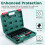 Extender Ratchet Torque Socket Hexagonal Extension Sleeve Auto Repair Hardware Toolbox Socket Wrench Set 1