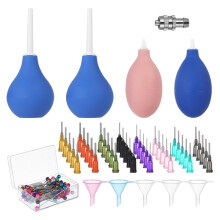 129 Pcs Pottery Tools, Ceramic Precision Tip Applicators, Pottery Slip Trailer Bottles with Needles,Filling Funnels,Pins