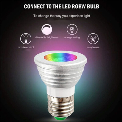 4pcs E27 Bulbs and 1remote Control with Memory Function 17colors Changeable Spot Ligh 4dynamic Lighting Modes Spotlight