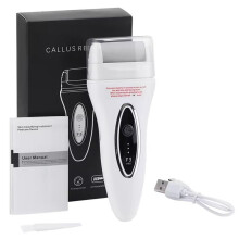 Electric Pedicure Foot File Rechargeable Foot Hard Dry Dead Cuticle Skin Remover Pedicure Care Tools White