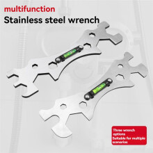 Multifunctional Bathroom Wrench Bend Angle Leveling Wrench Shower Faucet Installation Ruler Distance Measuring Tool