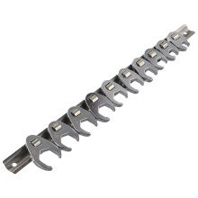 Conjunto de 10 Chaves de Pé de Cabra de 3/8 Polegadas Chaves de Porca de Alargamento de 10-22 mm para Afrouxar Porcas e Parafusos de Fixação