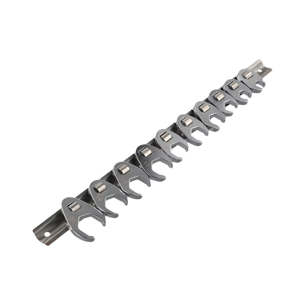 10Pcs 3/8Inch Drive Crowfoot Wrench Set 10-22Mm Flare Nut Wrenches For Loosening Fastening Nuts And Bolts 4711736354195