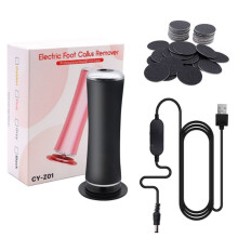Electric Foot Callus Remover Electric Pedicure Machine Adjustable Speed with 60 Pieces Replacement Sandpaper Black