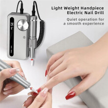 Elektrisk Nagelfil 35000RPM Professionell Elektrisk Nagelborrmanikyrmaskin med Pausläge för Akrylgelnaglar,A