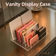 2 Pack Acrylic Makeup Eyeshadow Palette Organizer,7-Slot Display Case, Cosmetic Display Storage Holder Fit CD,Phone Case