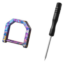 Flache Schnalle im D-Form-Design, Schlüsselanhänger, Hufeisenschnalle Aus Titanlegierung, Outdoor-Schnalle, EDC-Hufeisenschnalle L