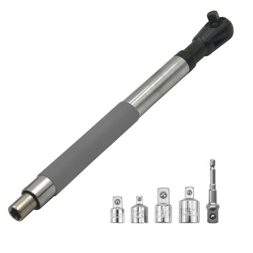 Chave de Impacto de Extensão Offset, Chave de Catraca Elétrica, Extensor de Chave de Transmissão Por Corrente para Soquetes de 1/2 Polegadas Inclui