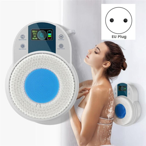 Back Scrubber for Shower,Body Scrubber,Wall-Mounted Electric Back Scrubber,Deep Clean Shower Scrubber with  EU Plug 1