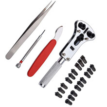 22 PièCes Kit de RéParation de Montre Horloger BoîTier ArrièRe Ouvreur Lien Broche Montre Piles Outil de Redimensionnement Outil de RéParation de
