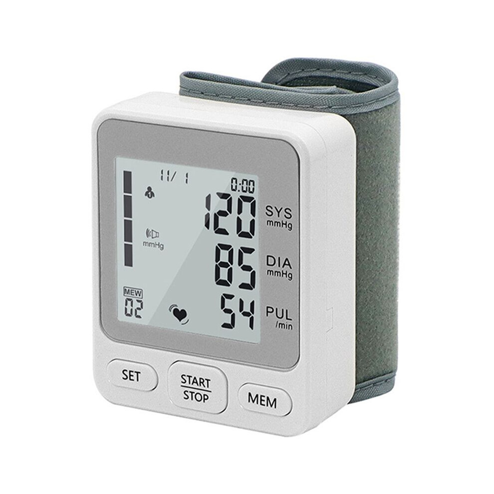 Wrist Blood Pressure Monitors Large LCD Display, Automatic Upper Arm Blood Pressure Cuff BP Machine for Home Use