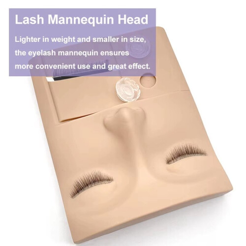 3D False Eyelash Grafting Model 3 in 1 Practice Tray Practice  with Eyes for Eyelash Extension Replaceable Eyelids 2
