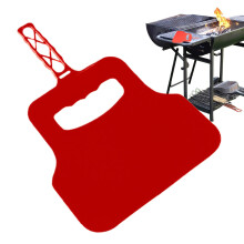 Hand Fan for Grill Charcoal Grill Hand Fan Flame Blower Barbecue Hand Crank Blower Tool Manual Combustion Support Red