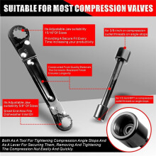 Outils de Plomberie, Clé D'Arrêt D'Angle pour une Installation Facile D'Arrêt D'Angle et D'Écrou D'Alimentation - un Incontournable pour Outils de
