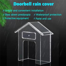 2 PCS Waterproof Doorbell Cover Clear Outdoor Keypad Cover Plastic Adhesive Outdoor Rings Doorbell Protector Case