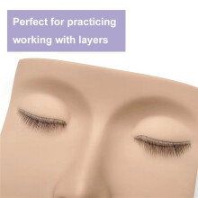 3D False Eyelash Grafting Model 3 in 1 Practice Tray Practice with Eyes for Eyelash Extension Replaceable Eyelids