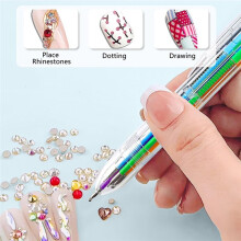 Nagel Dotting Pen Nail Art 6 in 1 Dotting Tools in Balpen Design Nail Art Kit Nail Art Tip Dot Paint Manicure Kit