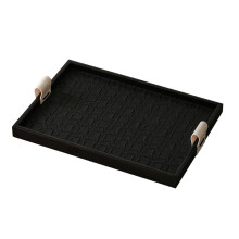 Leather Tray Key Bowls for Entry Table,Desktop Organizer Tray, Vanity Tray with Handle,Storage Organizer,Catchall Tray,A