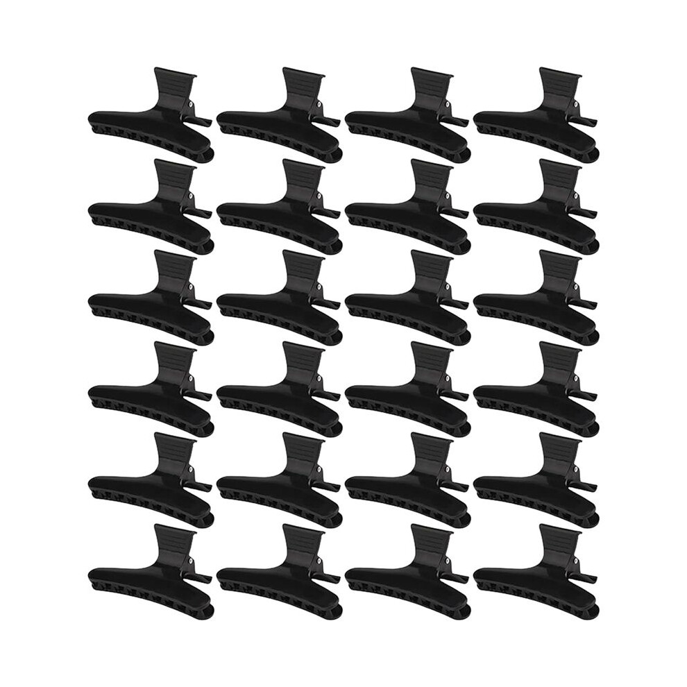 Unisex Black 24 Pcs Butterfly Hair Clips Large Butterfly Hair Hair Clamp Accessories For Clip Thick Hair Butterfly Hairdresser Clamps