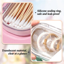 4 PièCes Conteneur pour Attaches de Cheveux Petit Porte-Coton-Tige de Portable Distributeur de Fil Dentaire avec Couvercle BoîTe en Plastique