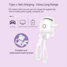 Electric Eyelash Curler USB Charging Model Fast Heating Portable Eye Lash Perm Lasting Curling Thermal Eyelash Clip A