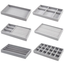 Caja de Almacenamiento de Joyas, Cajón para el Hogar, Pendientes, Collar, Bandeja para Anillos, Cuerda para la Cabeza, Clip para Oreja, Bandeja de