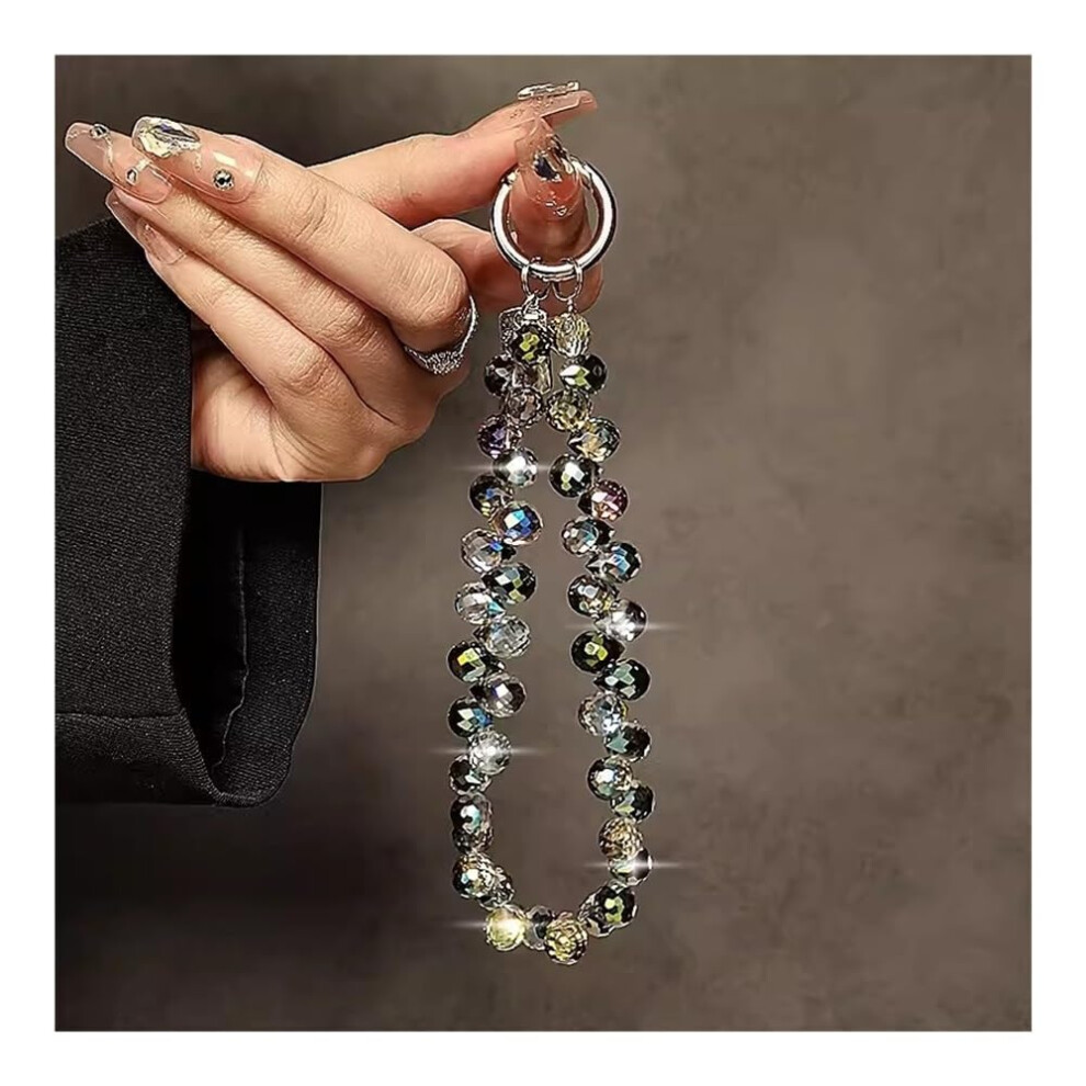 Phone Lanyard Bracelet With Water Drop Crystal Beads, Adjustable Wrist Strap For Secure Phone Carry 9174973158318
