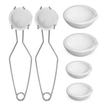 8 Pcs Melting Casting Kit,of 2.3 Inch Quartz Crucibles and of 2.8 Inch Quartz Crucibles,Whipclip Handle 2A